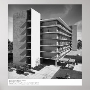 Uitzicht van UC San Diego, door Ansel Adams Poster