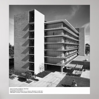 Uitzicht van UC San Diego, door Ansel Adams Poster