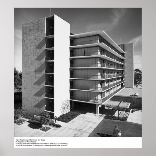 Uitzicht van UC San Diego, door Ansel Adams Poster (Voorkant)