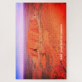Uitzicht van Uluru, of Ayers Rock, Australië; Legpuzzel (Verticaal)