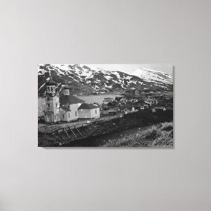 Uitzicht van Unalaska, foto van Alaska Canvas Afdruk