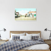 Uitzicht van Universiteit Avenue Palo Alto, CA Canvas Afdruk (Insitu (Slaapkamer))