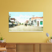 Uitzicht van Universiteit Avenue Palo Alto, CA Canvas Afdruk (Insitu (Woonkamer))