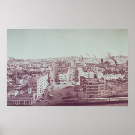 Uitzicht van Utica City, staat New York Poster (Voorkant)