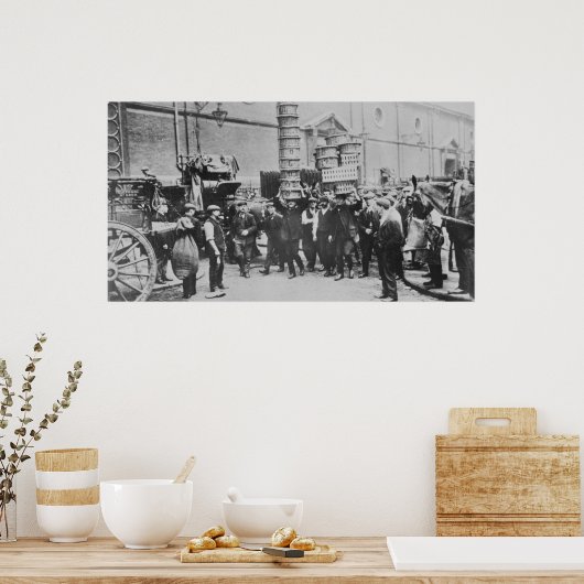 Uitzicht van vakmanschappen poster (Keuken)