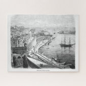 Uitzicht van Valletta op Malta 1874 Poster Legpuzzel (Horizontaal)