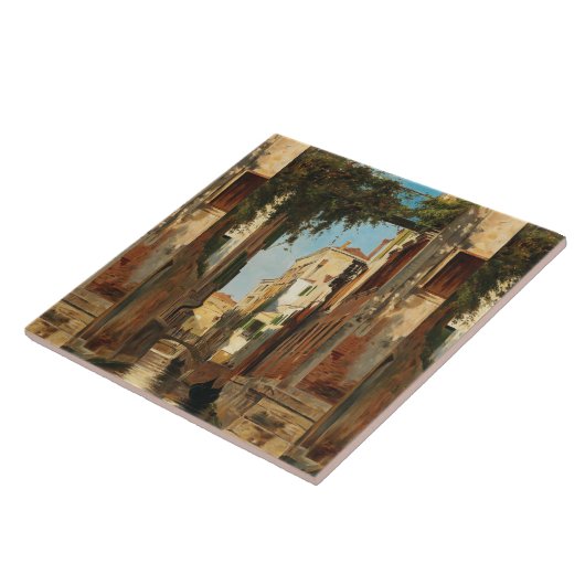  Uitzicht van Venetië van de Theodor Groll van een Tegeltje (Zijkant)