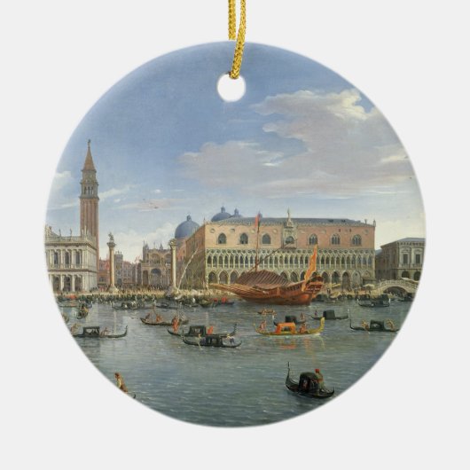 Uitzicht van Venetië van het eiland San Giorgio, 1 Keramisch Ornament (Voorkant)