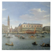 Uitzicht van Venetië van het eiland San Giorgio, 1 Tegeltje (Voorkant)