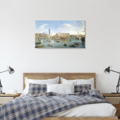 Uitzicht van Venetië van San Giorgio, 169 Canvas Afdruk (Insitu (Slaapkamer))