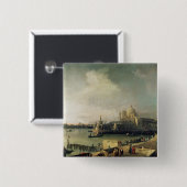 Uitzicht van Venetië Vierkante Button 5,1 Cm (Voorkant /achterkant)