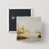 Uitzicht van Venetië Vierkante Button 5,1 Cm (Voorkant /achterkant)