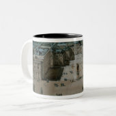 Uitzicht van Versailles Tweekleurige Koffiemok (Voorkant links)