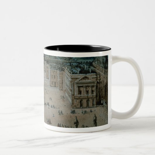 Uitzicht van Versailles Tweekleurige Koffiemok (Rechts)