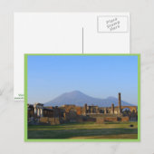 Uitzicht van Vesuvius over de ruïnes van Pompeii Briefkaart (Voorkant / Achterkant)
