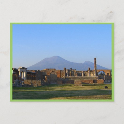 Uitzicht van Vesuvius over de ruïnes van Pompeii Briefkaart (Voorkant)