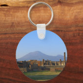 Uitzicht van Vesuvius over de ruïnes van Pompeii Sleutelhanger (Voorkant)