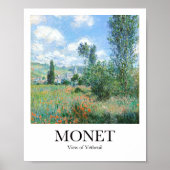Uitzicht van Vétheuil door Claude Monet Poster (Voorkant)