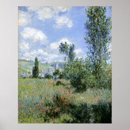 Uitzicht van Vetheuil door Claude Monet Poster