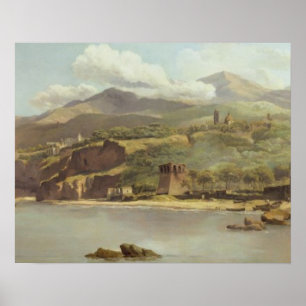 Uitzicht van Vico Estense uit Sorrento, op zoek na Poster