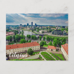 Uitzicht van Vilnius, Briefkaart Litouwen
