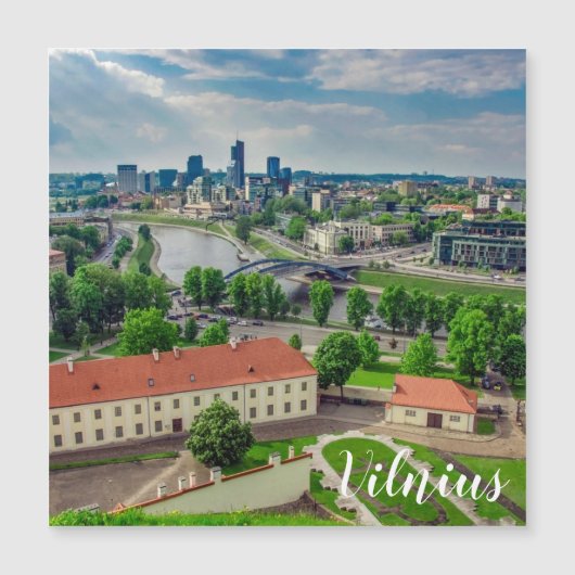 Uitzicht van Vilnius, Briefkaart Litouwen (Voorkant)