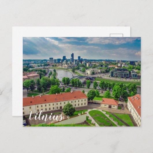 Uitzicht van Vilnius, Litouwen Briefkaart (Voorkant / Achterkant)