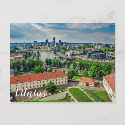 Uitzicht van Vilnius, Litouwen Briefkaart (Voorkant)