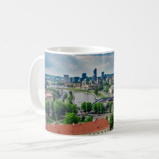 Uitzicht van Vilnius, Litouwen Koffiemok (Voorkant links)