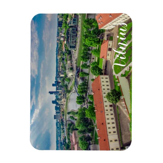 Uitzicht van Vilnius, Litouwen Magneet (Verticaal)