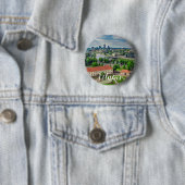 Uitzicht van Vilnius, Litouwen Ronde Button 5,7 Cm (In situ)
