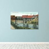 Uitzicht van Vincent Street Bridge Canvas Afdruk (Insitu (Houten vloer))