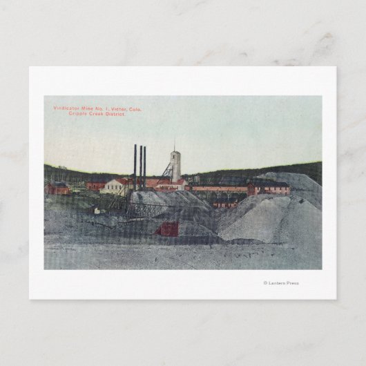 Uitzicht van Vindicator-mijn-nr. 1Victor, CO Briefkaart (Voorkant)