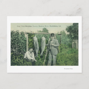 Uitzicht van vissers met vangst bij Fitch Mt. Briefkaart