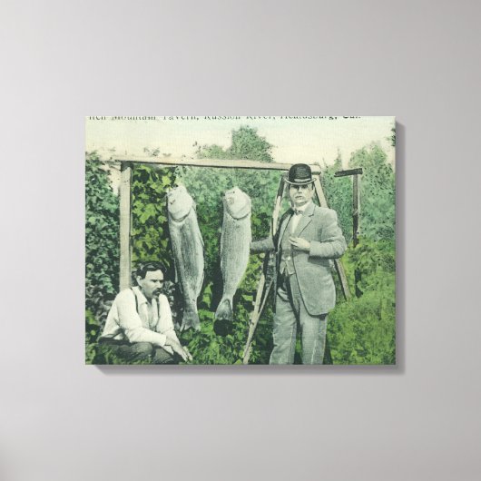 Uitzicht van vissers met vangst bij Fitch Mt. Canvas Afdruk (Voorkant)