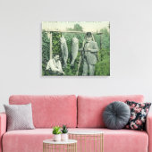 Uitzicht van vissers met vangst bij Fitch Mt. Canvas Afdruk (Insitu (Woonkamer))