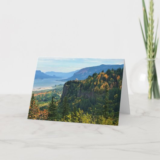 Uitzicht van Vista House, Columbia River, Oregon Kaart (Voorkant)