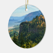 Uitzicht van Vista House, Columbia River, Oregon Keramisch Ornament (Links)