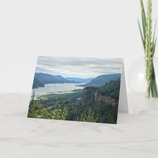 Uitzicht van Vista House, Oregon Kaart (Voorkant)