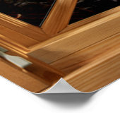 Uitzicht van vliegende vogels Faux Fake Window Poster (Hoek)