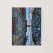 Uitzicht van vliegtuigcockpit over de Alpen Legpuzzel (Verticaal)