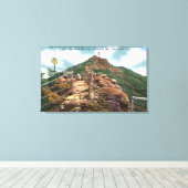 Uitzicht van voetpad naar top canvas afdruk (Insitu (Houten vloer))