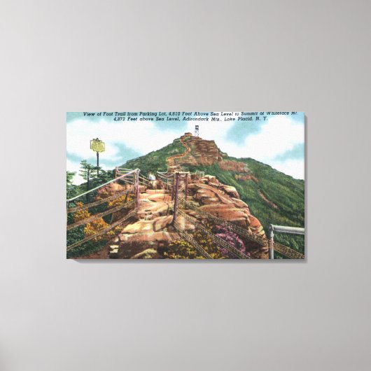 Uitzicht van voetpad naar top canvas afdruk (Voorkant)