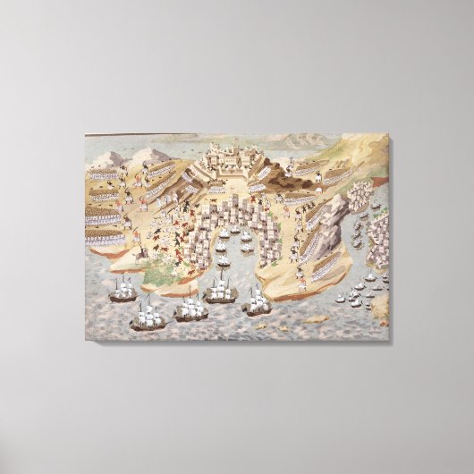 Uitzicht van vogelpest in western Griekenland, gec Canvas Afdruk (Voorkant)