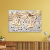 Uitzicht van vogelpest in western Griekenland, gec Canvas Afdruk (Insitu (Woonkamer))