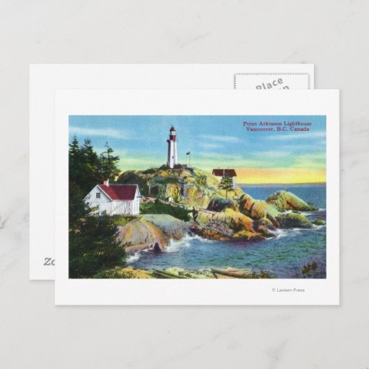 Uitzicht van vuurtoren van Point Atkinson 2 Briefkaart (Voorkant / Achterkant)