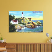 Uitzicht van vuurtoren van Point Atkinson 2 Canvas Afdruk (Insitu (Woonkamer))