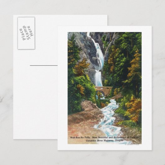 Uitzicht van Wah-Kee-Na-Herfsten Briefkaart (Voorkant / Achterkant)