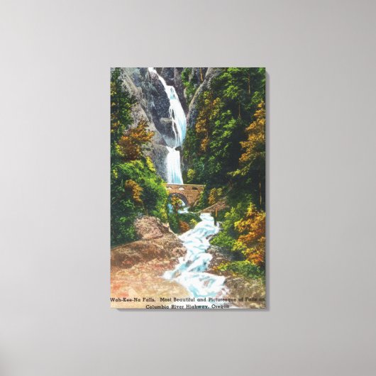 Uitzicht van Wah-Kee-Na-Herfsten Canvas Afdruk (Voorkant)
