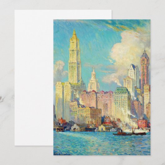 Uitzicht van Wall Street | Colin Campbell Cooper (Voorkant / Achterkant)